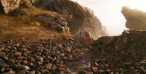 Unreal Engine 5's Nanite-driven geometry system allows for phenomenal detail with no LOD pop-in.