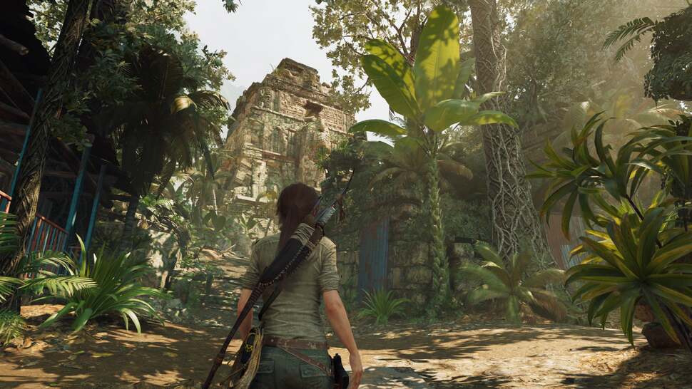 This daytime sequence also highlights the transmissive nature of foliage. Look at the palm tree above Lara to see this in action