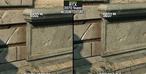 A selection of head-to-head comparisons, stacking up medium quality textures from the launch code vs how they present today. Honestly, it's a night and day improvement. Click on the images for higher resolution shots.
