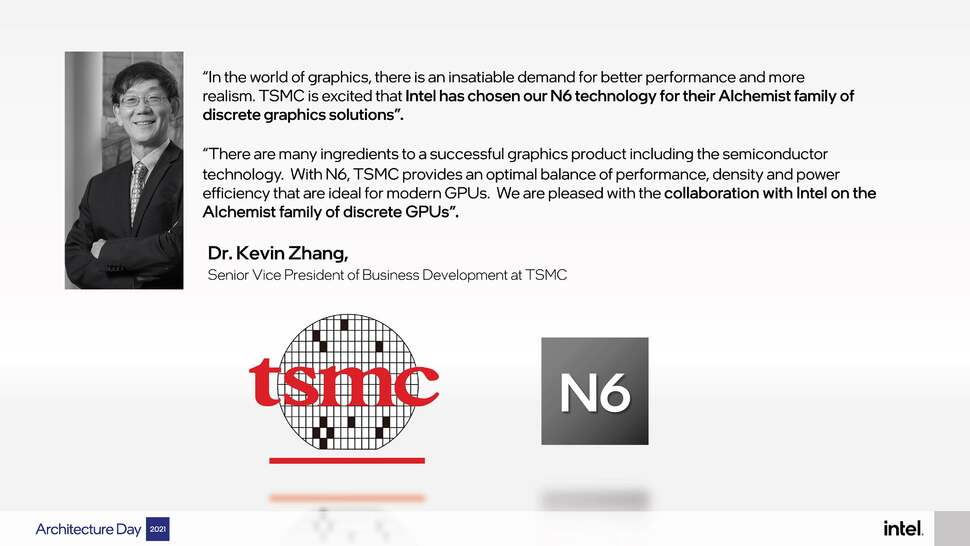 The TSMC 6nm process puts Intel ahead of AMD and Nvidia - it's more efficient and transistor-dense giving a potential performance advantage