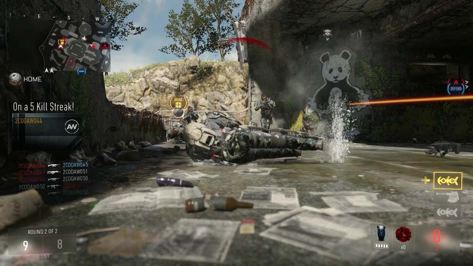 Much like the campaign, depth of field (DOF) kicks in when a weapon is scoped, and during death animations