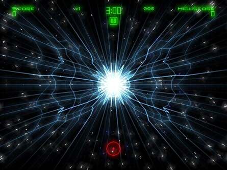 Despite having a high-resolution screen right 'in your face', Geometry Wars Touch uses double-thick vectors, giving the impression of a game running at lower than native resolution - which it isn't.