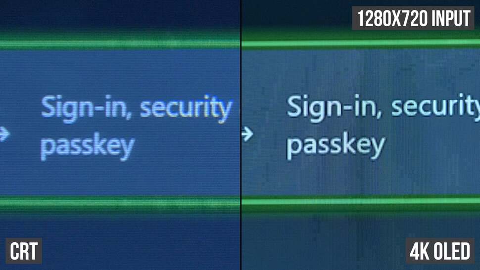 CRT doesn't have a 'native resolution' therefore, there are no scaling artefacts in displaying any kind of pixel count you choose