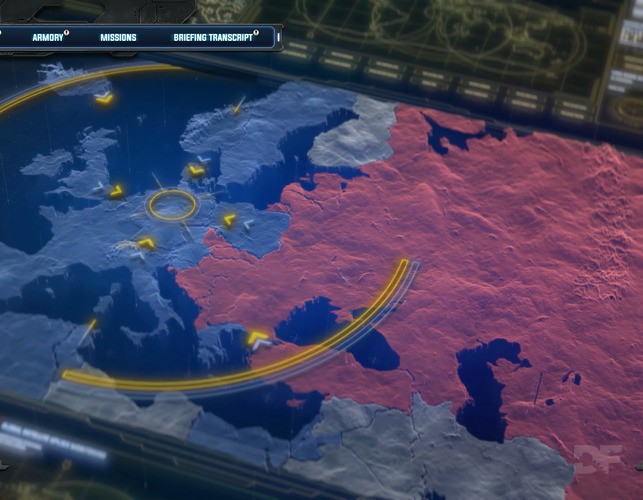 A familiar progression: a briefing from a superior officer, a map and an FMV featuring the new units you'll be using - or facing.