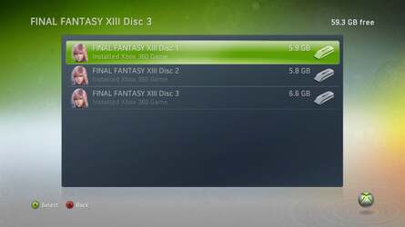 Xbox 360 owners can install the whole game to hard disk, but the advantages are minimal. The process of swapping discs is fairly unobtrusive.