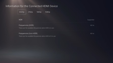 On the left, PS5 Pro's 8K output confirmed when connected to an 8K screen with DSC support. On the right, the Pro refusing to output 8K to our 8K capture card. The card supports 8K at 60Hz, but doesn't support DSC.