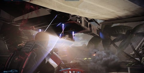 Playing Mass Effect 3 at 1080p isn't quite the revelation we had hoped for due to the game's decidedly fixed texture settings, but the additional clarity is warmly welcome.