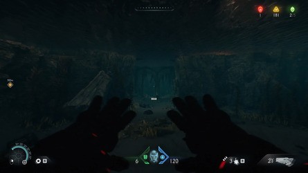 Water looks good from above or below, with geometric ripples on the surface and a beautiful look underneath.