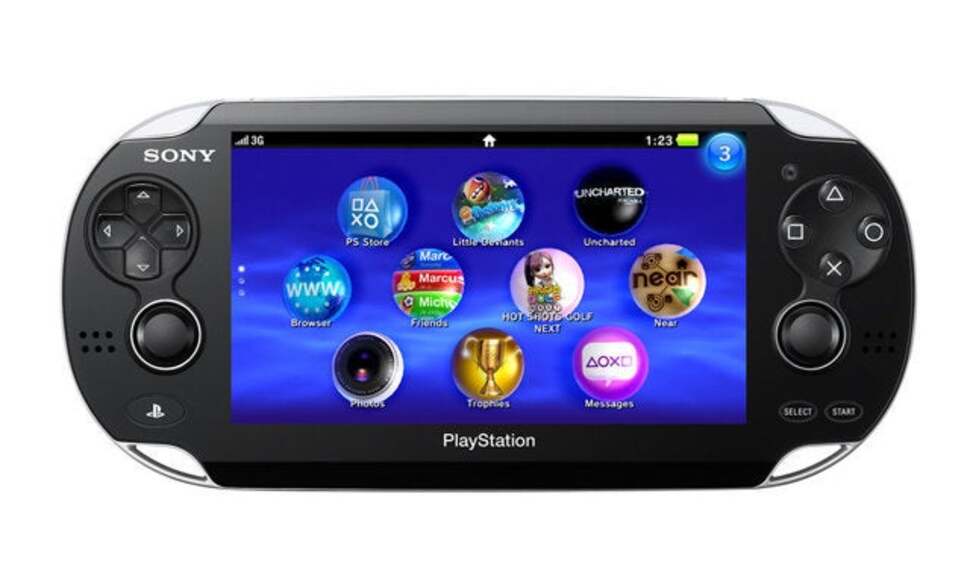 The design echoes the original PSP, and while the display almost certainly has a framebuffer-dumped image super-imposed on top in this picture, reports indicate that the screen quality is sensational.