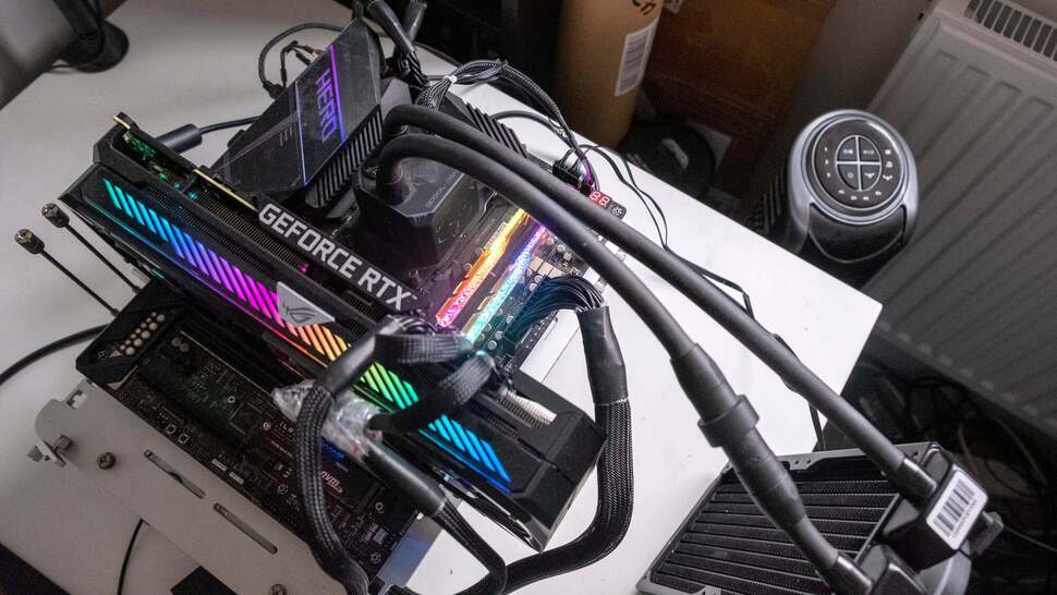 Our test setup for the Ryzen 7 5800X3D sports an Eisbaer Aurora 240mm AiO