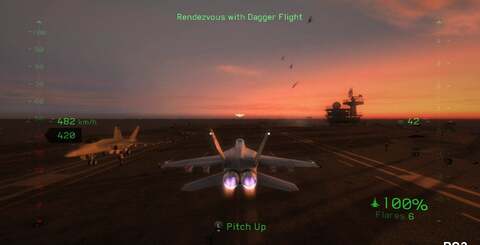 Some of the cutbacks and omissions on PS3 are so slight, you wonder why they were made at all. What's with the flat roofs on the top shots, and the cut afterburner ground lighting below?