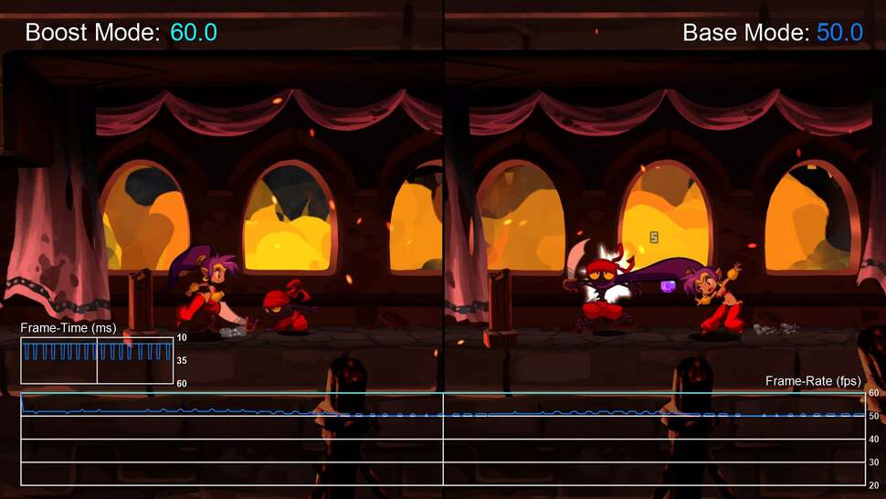 Shantae has real performance issues in certain areas of the game. Boost mode clears everything up