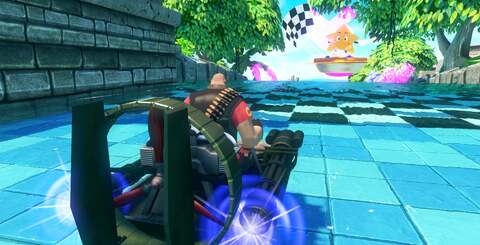 A helping of 1080p shots from the PC version, showing how texture and geometry density have been upped significantly. This version is also graced with an online mode, previously unavailable in Sumo Digital's last Sonic racer.