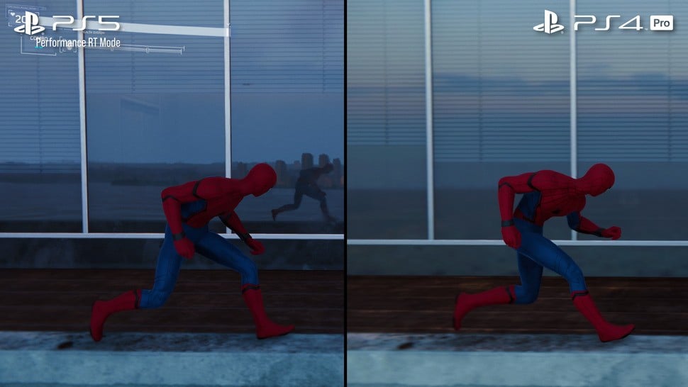 Marvel's Spider-Man - PS5 RT performance mode vs PS4 Pro
