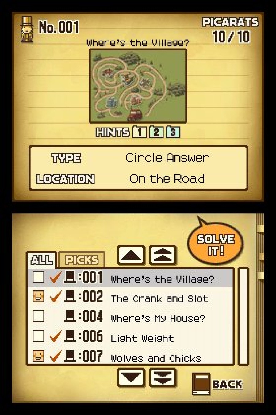 Professor Layton and the Curious Village Screenshot