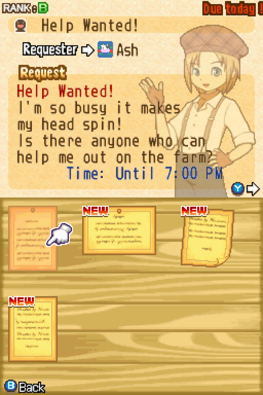 Harvest Moon DS: The Tale of Two Towns Screenshot