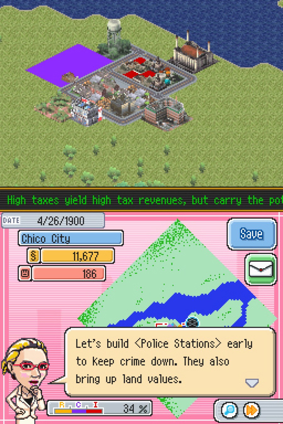 SimCity DS Screenshot