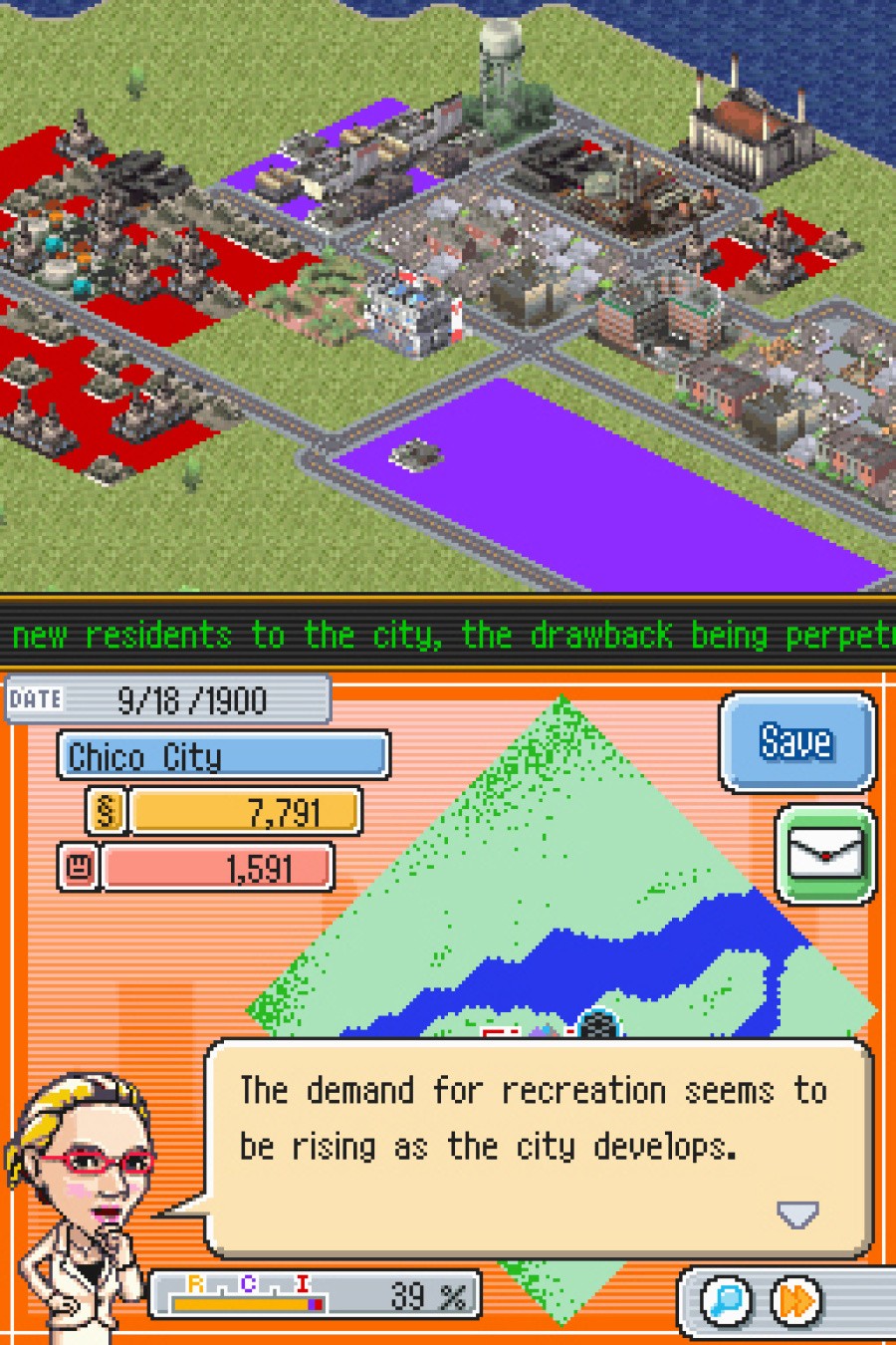 SimCity DS Screenshot