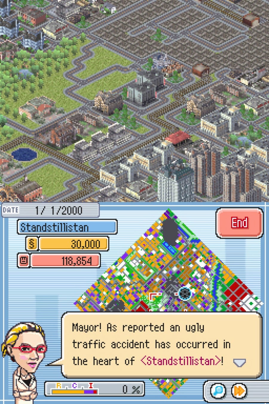 SimCity DS Screenshot